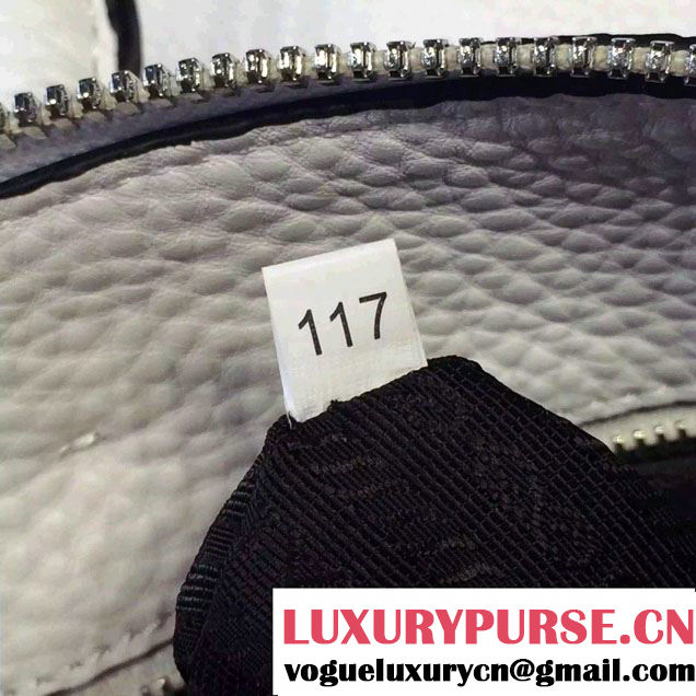 Prada Clemence Leather Tote Bag BR5128 White 2015