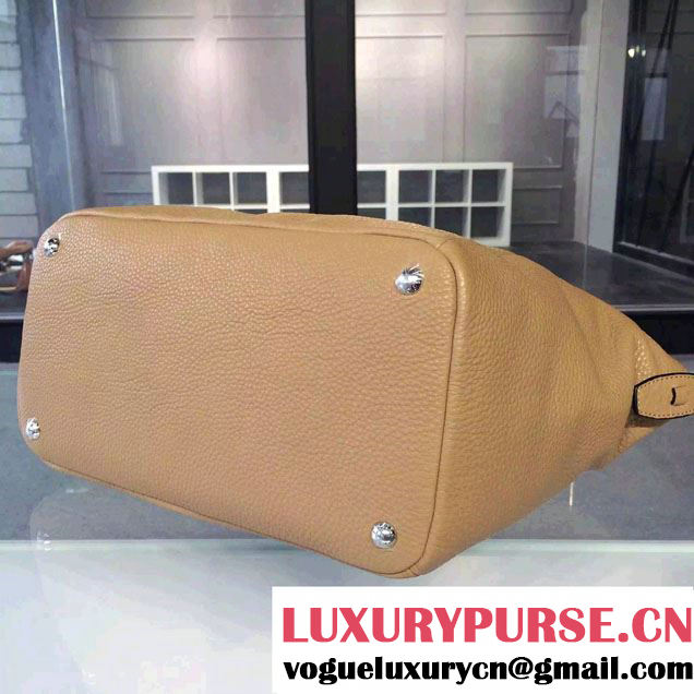 Prada Clemence Leather Tote Bag BR5128 Apricot 2015