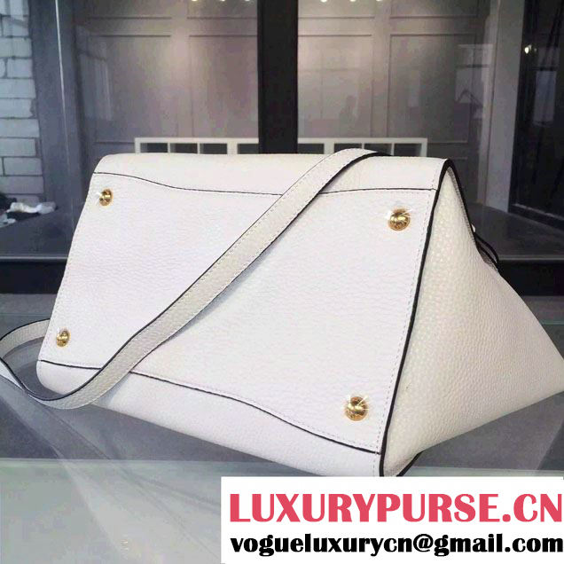 Prada Clemence Leather Tote Bag 2619 White 2015