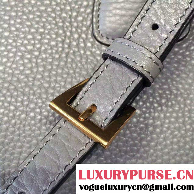 Prada Clemence Leather Tote Bag 2619 Gray 2015