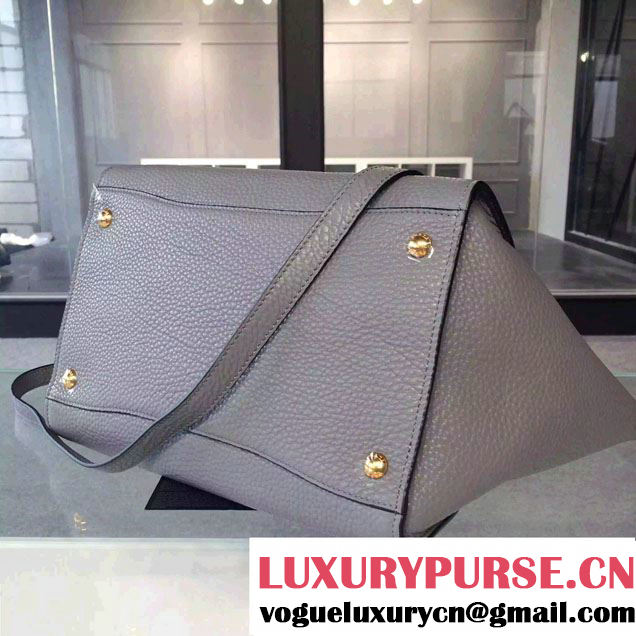 Prada Clemence Leather Tote Bag 2619 Gray 2015