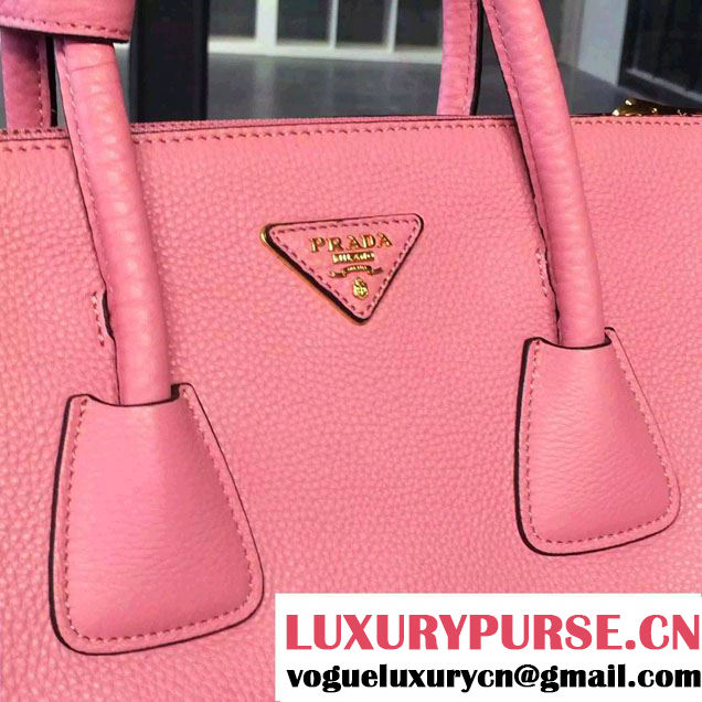 Prada Clemence Leather Tote Bag 2619 Pink 2015