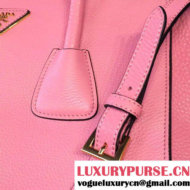 Prada Clemence Leather Tote Bag 2619 Pink 2015