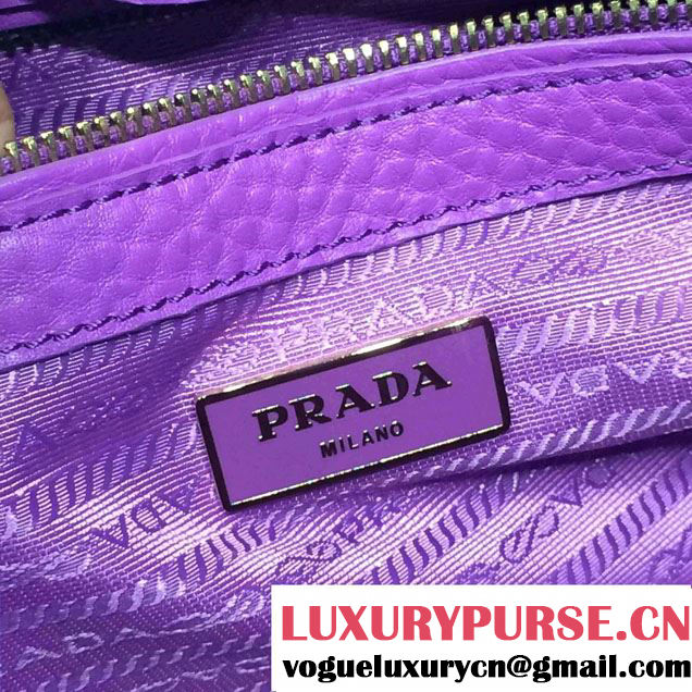 Prada Clemence Leather Tote Bag 2619 Light Purple 2015