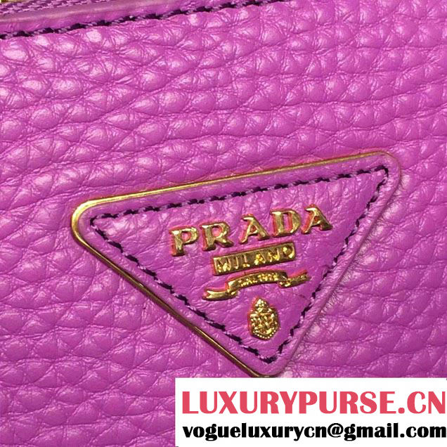 Prada Clemence Leather Tote Bag 2619 Light Purple 2015