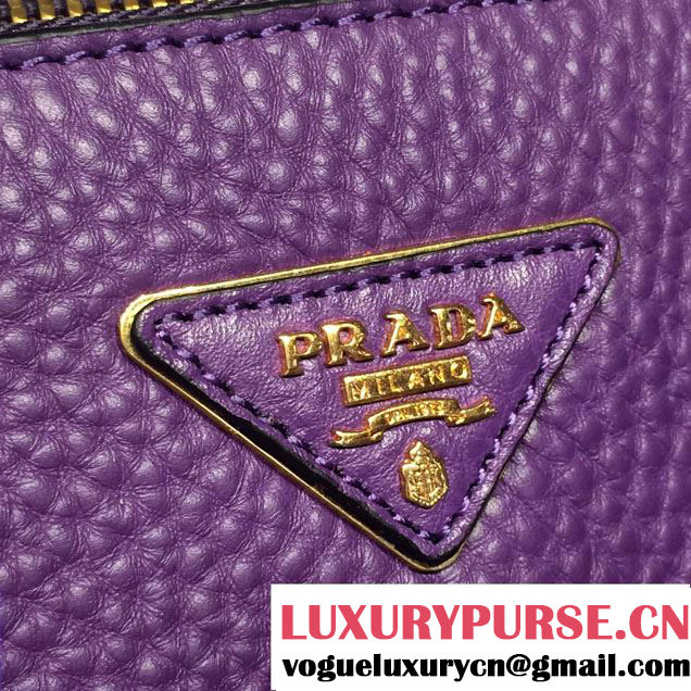 Prada Clemence Leather Tote Bag 2625 Purple 2015