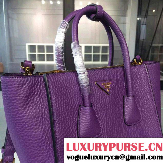 Prada Clemence Leather Tote Bag 2625 Purple 2015