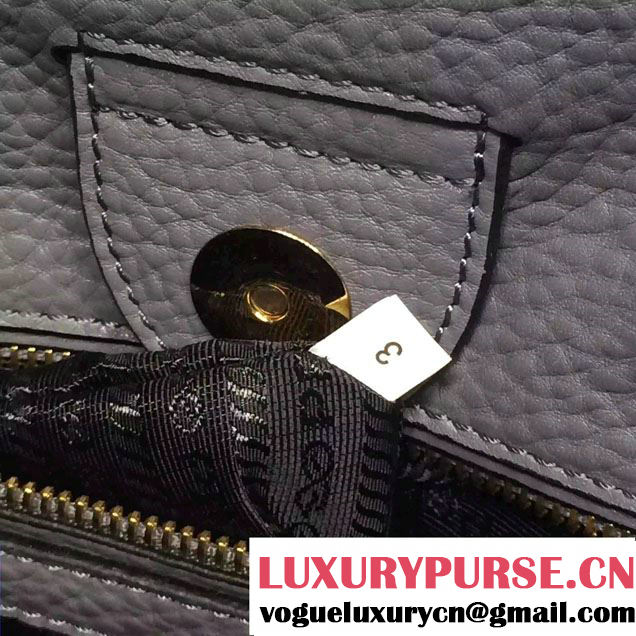 Prada Clemence Leather Tote Bag 2625 Gray 2015