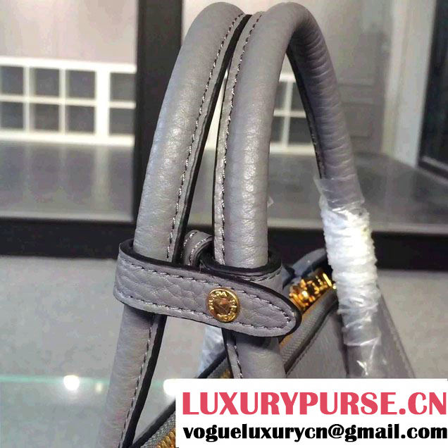 Prada Clemence Leather Tote Bag 2625 Gray 2015