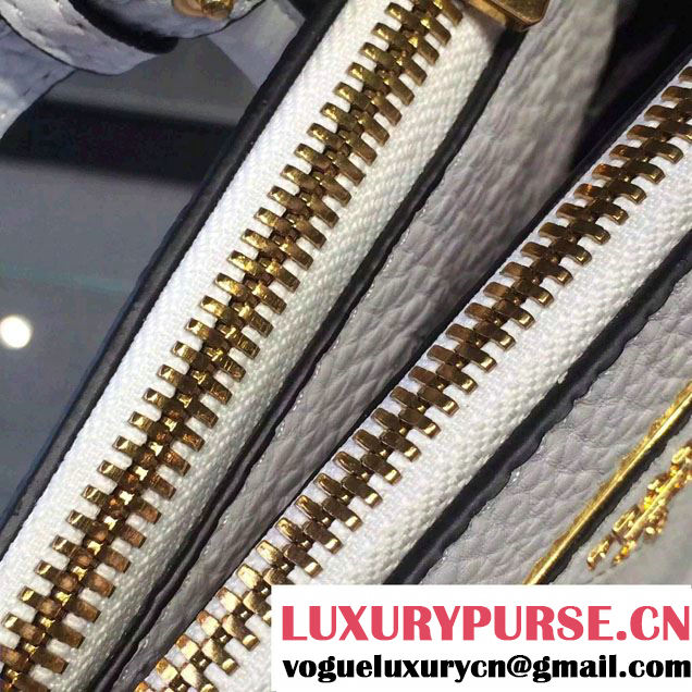 Prada Clemence Leather Tote Bag 2625 White 2015