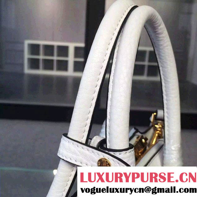 Prada Clemence Leather Tote Bag 2625 White 2015