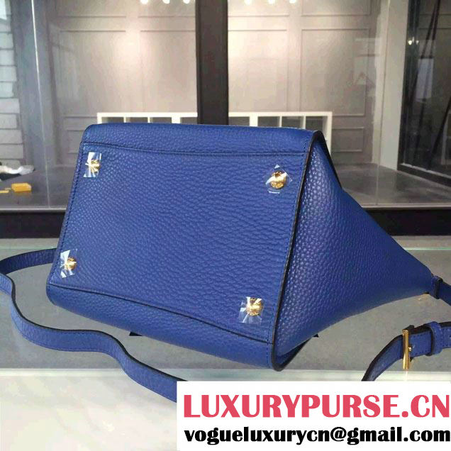 Prada Clemence Leather Tote Bag 2625 Blue 2015