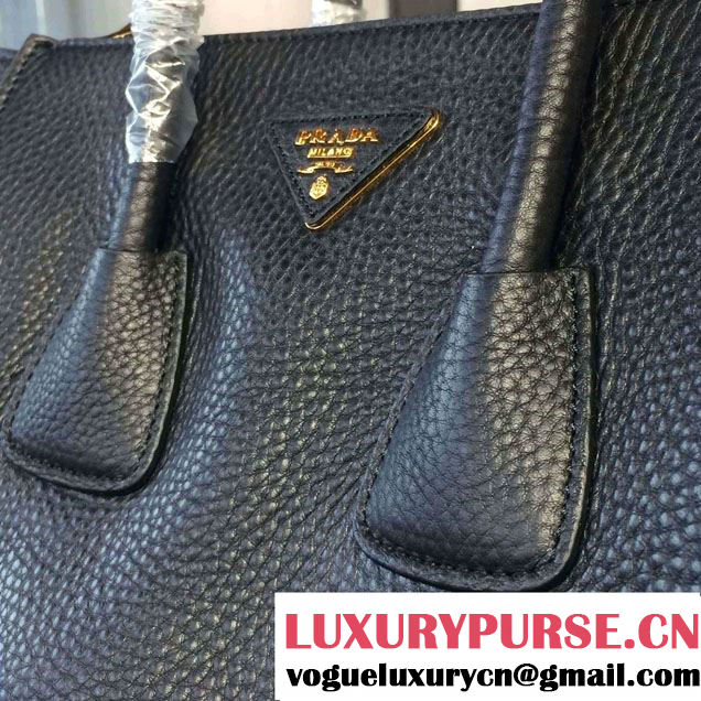 Prada Clemence Leather Tote Bag 2625 Black 2015