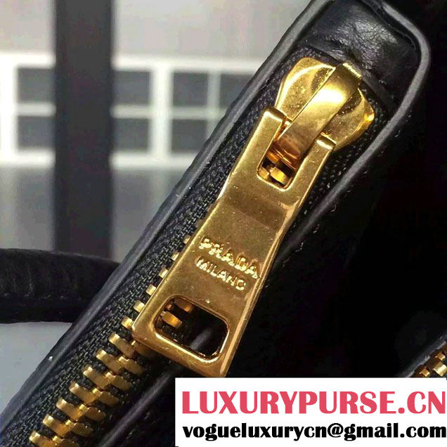 Prada Clemence Leather Tote Bag 2625 Black 2015