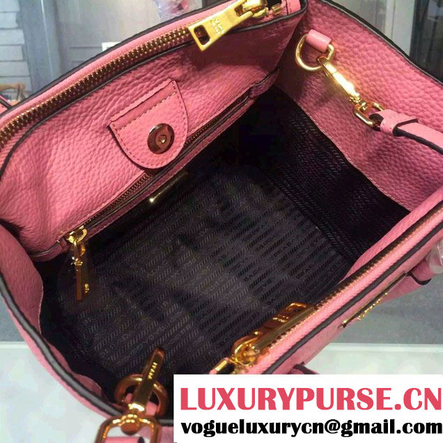 Prada Clemence Leather Tote Bag 2625 Pink 2015