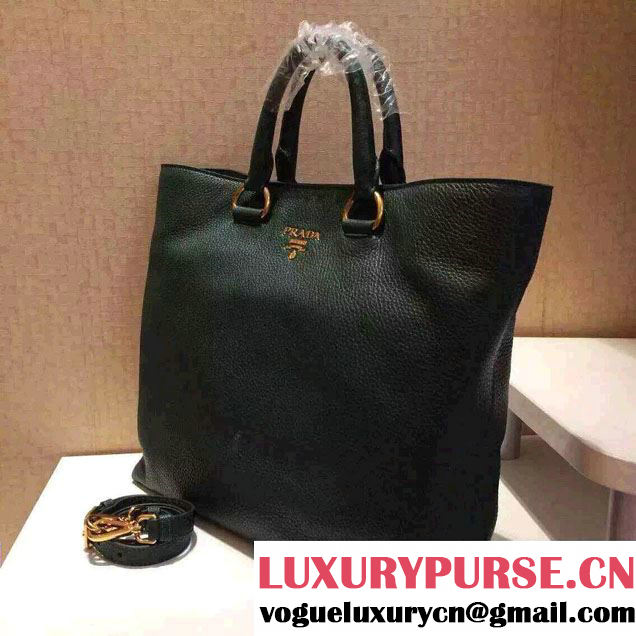 Prada BN1713 Vitello Daino Leather Tote Bag Green 2015