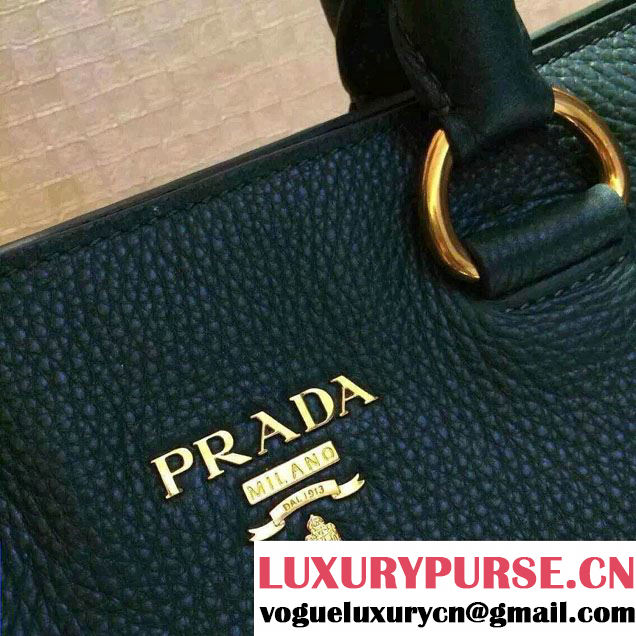 Prada BN1713 Vitello Daino Leather Tote Bag Green 2015