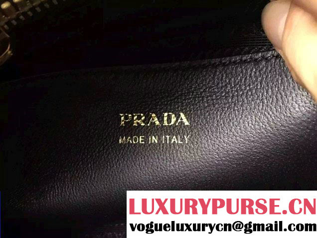 Prada Esplanade Saffiano and Calf Leather Tote Large Bag 1BA047 Green/Black 2016