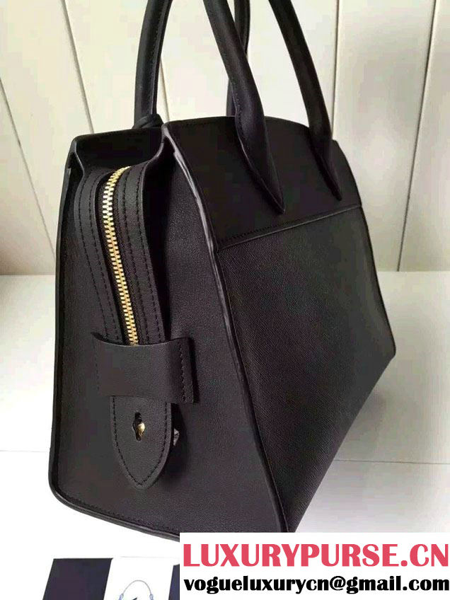 Prada Esplanade Saffiano and Calf Leather Tote Medium Bag 1BA046 Green/Black 2016