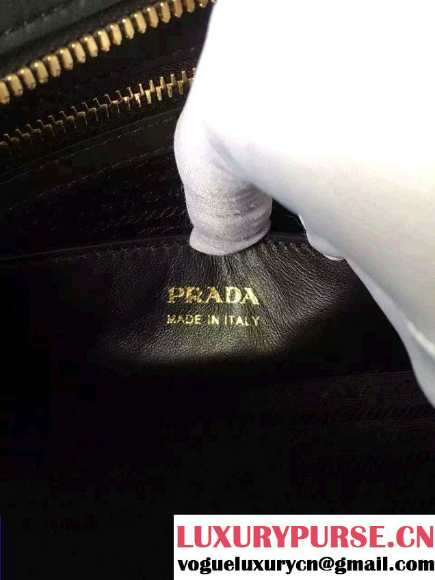 Prada Esplanade Saffiano and Calf Leather Tote Small Bag 1BA045 Red/Black 2016