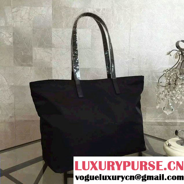 Prada Leaves and Bird Fabric Tote Bag 1BG065 2016