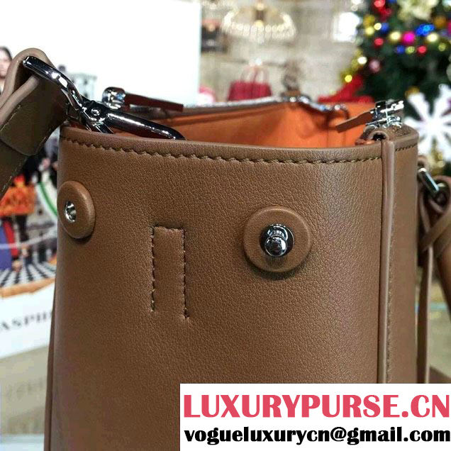 Prada Galleria Soft City Tote Bag with Grommet Detail 1BA274 Brown 2016