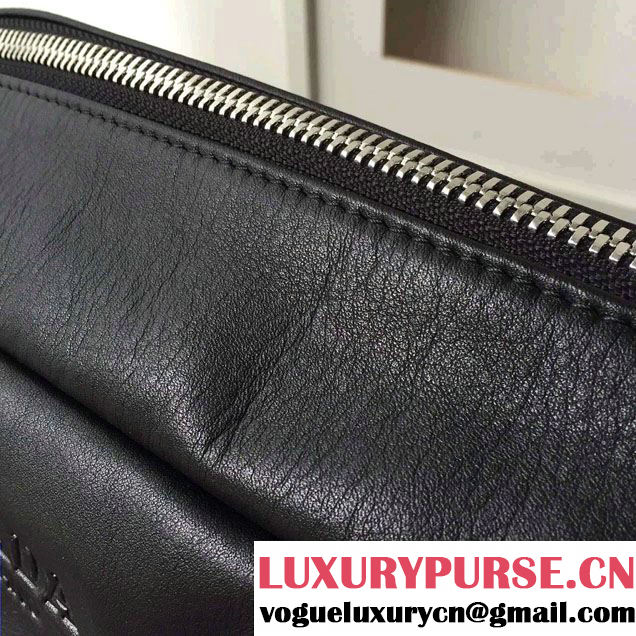 Prada Leather Weekender Travel Luggage Carry-On Bag 0807 Black 2016