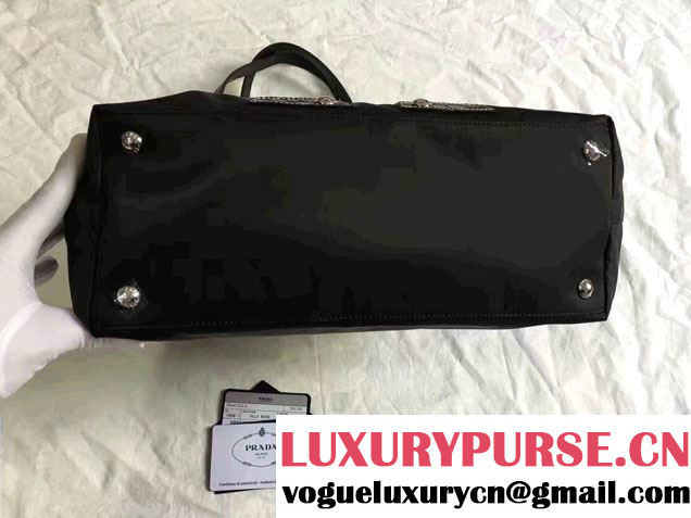 Prada Robot Motif And Metal Fabric Tote Bag 1BG052 2017