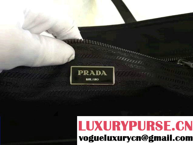 Prada Robot Motif And Metal Fabric Tote Bag 1BG052 2017