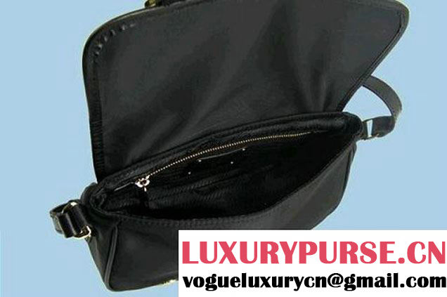 Prada Vela Flap Bag BT6671S Black  