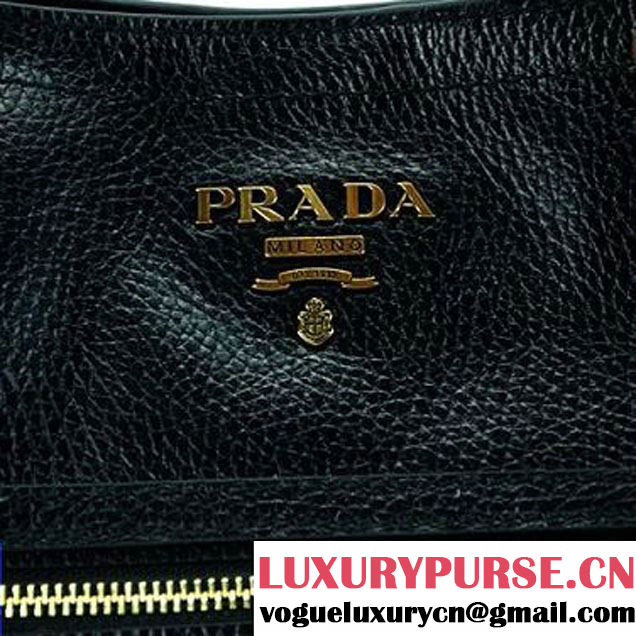 Prada Calf Leather Hobo Bag BR4739 Black  