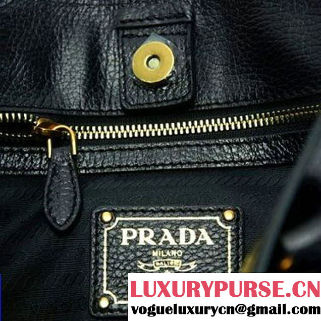 Prada Calf Leather Hobo Bag BR4739 Black  