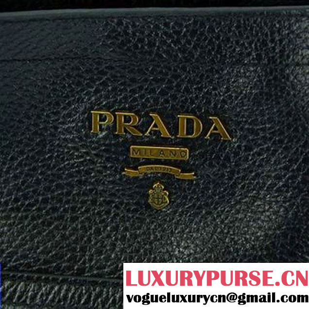 Prada Calf Leather Hobo Bag BR4737 Black  