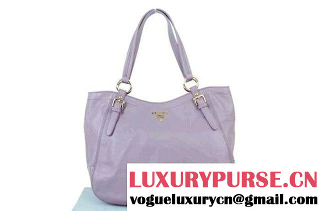 Prada Bright Leather Shoulder Bag BR4691 Purple