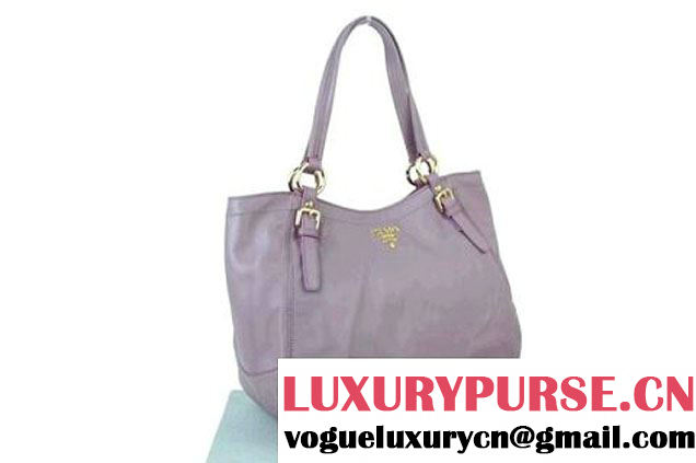 Prada Bright Leather Shoulder Bag BR4691 Purple  