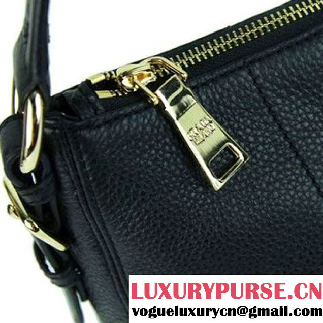 Prada Calf Leather Shoulder Bag BR4690 Black  