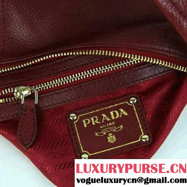 Prada Calf Leather Shoulder Bag BR4690 Red  