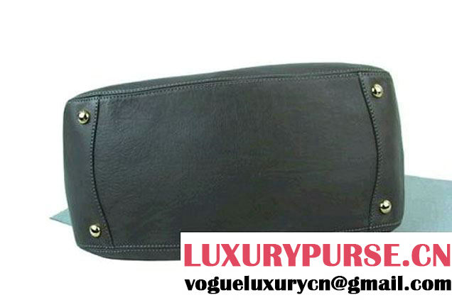 Prada Bright Leather Shoulder Bag BR4691 Grey  