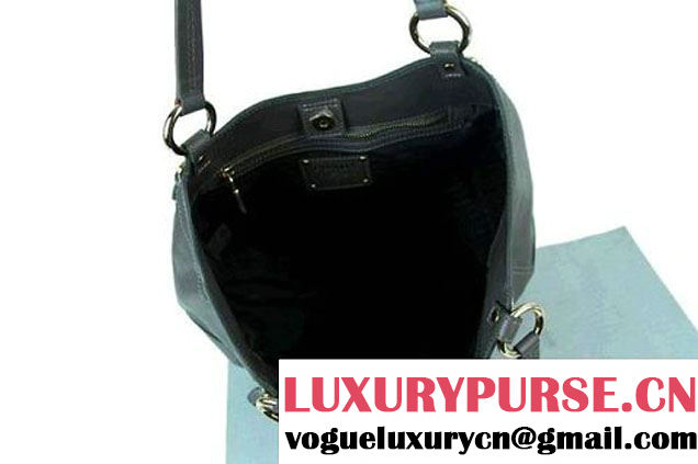 Prada Bright Leather Shoulder Bag BR4691 Grey  