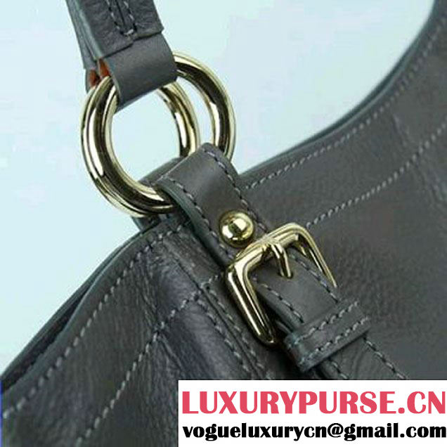 Prada Bright Leather Shoulder Bag BR4691 Grey  