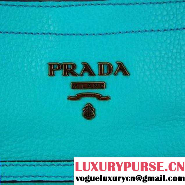 Prada Calf Leather Hobo Bag BR4737 Blue  