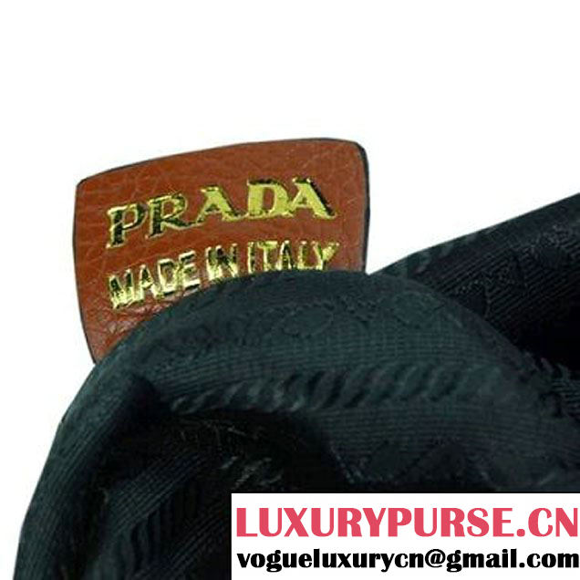 Prada Calf Leather Hobo Bag BR4737 Brown  