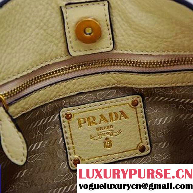 Prada Calf Leather Hobo Bag BR4737 Apricot  