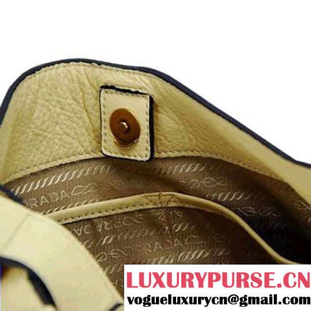 Prada Calf Leather Hobo Bag BR4737 Apricot  