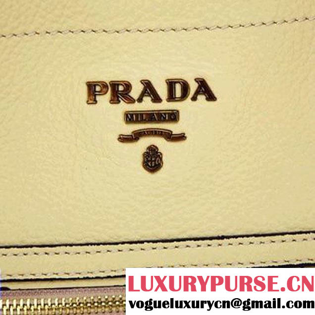 Prada Calf Leather Hobo Bag BR4737 Apricot  