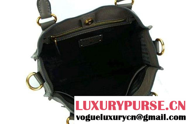 Prada Calf Leather Hobo Bag BR4739 Grey  