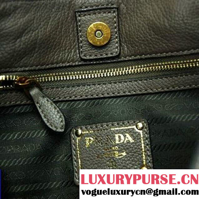 Prada Calf Leather Hobo Bag BR4739 Grey  