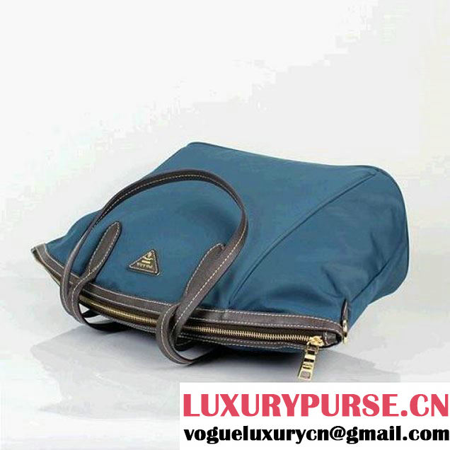 Prada Canvas Shoulder Bag BR4664 Blue  