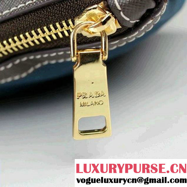 Prada Canvas Shoulder Bag BR4664 Blue  