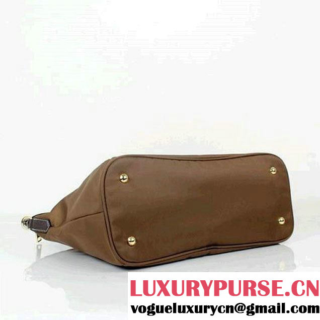 Prada Canvas Shoulder Bag BR4664 Brown  